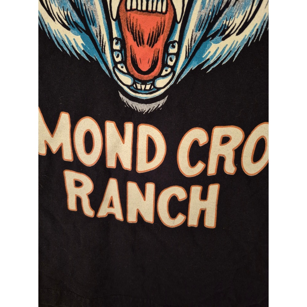 Diamond Cross Ranch Keep Wyoming Wild Wolf Graphic Tee Mens Black Shirt Medium - Picture 8 of 15